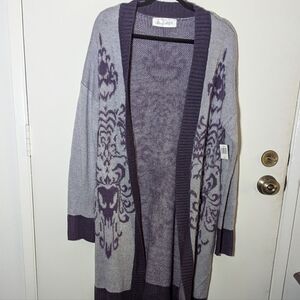 Disney Parks Haunted Mansion Long Cardigan Sweater Medium NWT